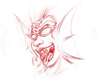 drawing vore monochrome tongue sketch homestuck roxy_lalonde her_imperious_condescension audiophilekitsune