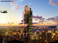 collage city mega blonde destruction helicopter smiling boots shakira skyscraper clouds night sky sunset city_lights joselitooo23 taipei_101