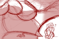 drawing feet size_difference monochrome barefoot elle unaware sketch pencil_drawing lilith thaddeusmcboosh