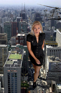 giantess collage city blonde helicopter walking skyscraper streets looking_at_viewer between_buildings accasbel