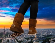 city mega destruction buildings boots unknown_artist sunset