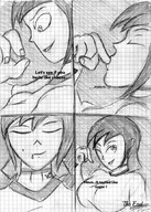 drawing vore giga manga monochrome handheld saliva anime story moon unknown_artist looking_at_viewer source_needed winking