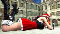 gentle giantess buildings brunette lying_down digital_render iamthetetsu