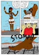 drawing giantess feet giga city comic color destruction barefoot story foot_crush dark_skin red_nails chadchechak
