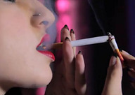 mouth finger domination slave shrunken_men shrunken_man smoke cigarette lip_stick digital_render smoke_slave