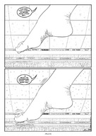 drawing giantess monochrome barefoot stadium raised_foot nymmaz dialogue worshipers imminent_crush