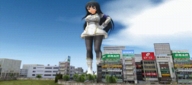 giantess crush city stomp tank boots animation sky point_of_view raised_foot crushed_tank