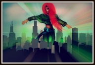 drawing giantess city color buildings red_hair request belly antoniohuerta amethylia