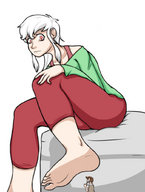 drawing white_hair small_man color barefoot red_eyes sitting looking_down jj-psychotic