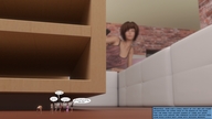 lying_down unaware shrunken_people captions living_room sofa dialogue digital_render jamesmason0 alexis_north