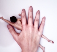 domination hand shrunken_woman underneath pinned downward_angle digital_render flagg3d