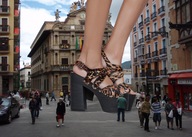 collage feet high_heels buildings streets platforms pedicure crowds giantess_feet insetosonhador leopard_print