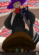drawing crush blonde black_hair color laughing shoe_crush pandoza witch_hat trolls goddessivy