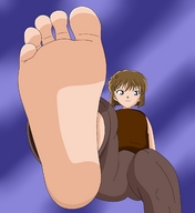 drawing toes barefoot sole looking_down sky point_of_view looking_at_viewer raised_foot imminent_crush
