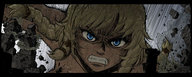 drawing giantess karbo furry color destruction blue_eyes wet angry rain ruins braid blone
