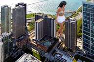 giantess collage city shoes wonderslug walking skyscraper boats harbor rooftop_view downward_angle yasmin photosession_beregous