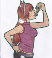 drawing vore color brunette shrunken_woman dangle cat_girl jewelry commission looking_at_tiny zgriffen1 vtdude
