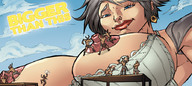 giantess black_hair blue_eyes short_hair giantessfan worshippers bigger_than_this