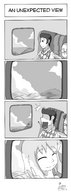 drawing gentle giantess comic monochrome airplane hank88 4koma
