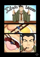 drawing vore color giant saliva open_mouth phoenix_wright noodles in_food implied_vore michat2
