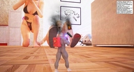 giantess crush feet vore manga barefoot shrunken_men shrunken_woman jessi_and_vicky tiny_mk digital_render