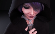 giantess smiling gloves shrunken_men hand goth caged prisoner nail_polish necklace dyed_hair nose_ring digital_render jamesmason0