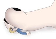 drawing feet blonde color shrunken_men animation shrunken_man toe_crush under_foot black_nails