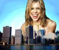 collage city mega blonde skyscraper sky point_of_view licking_lips looking_at_viewer waterfront billiepiper
