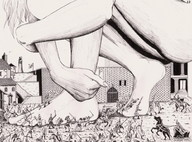 drawing giantess feet mega monochrome toes barefoot military castle marcos_snowbell medieval hand war town pencil_drawing gullivers_travels