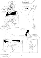 drawing insertion pussy blushing comic monochrome shrunken_woman entrapment dialogue inside_pussy pussy_entrapment himeko technimind