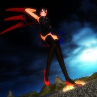giga city destruction high_heels touhou shoes pantyshot dress foot_crush nylons explosion mountains nue_houjuu digital_render koirvon