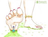drawing giantess feet mega color toes barefoot soles massage dragonesslife shrunken_man ankle_bracelet long_toenails source_needed mark_lee
