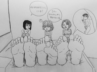 drawing micro feet masturbation monochrome barefoot soles unaware shrunken_man rena bully ayaka murati2882 yamada tiffany_nickle