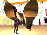 nude high_heels shrunken_men shrunken_man indoors digital_render
