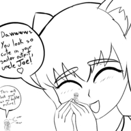 drawing gentle giantess monochrome handheld lineart photographer cuddling sailor_outfit joethevenezuelan mickey112 desu-of-hakurei