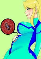 drawing giantess vore color tongue handheld saliva samus_aran throat open_mouth inside_mouth shrunken_person swallowed point_of_view licking_lips wii_fit_trainer