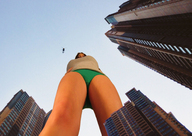 giantess collage city brunette underwear low_angle point_of_view looking_at_viewer chuckwagon