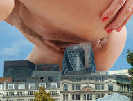 giantess collage insertion pussy mega butt cum anal building_sex london red_nails gherkin