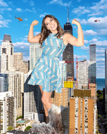 giantess collage city destruction helicopter brunette smiling wonderslug dress muscles skyscraper sky flexing kelly_brook