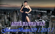 collage city mega buildings dress short_hair looking_down skyscraper elegant anne_hathaway evening_sky giantessbuster209