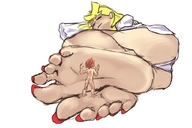 drawing panties sleeping blonde color barefoot worship unaware nail_polish panty_and_stocking_with_garterbelt panty_(panty_and_stocking) fooooly brief_(panty_and_stocking)