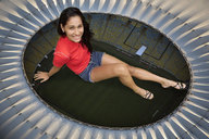 giantess collage smiling stadium sitting aerial_view looking_at_viewer sports_stadium downward_angle lowerrider