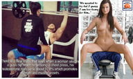 breasts collage nude exercise butt_crush brunette story sitting weights underneath looking_at_viewer squeezemeflat