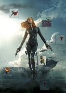 micro cleavage green_eyes red_hair boots shrunken_men hawkeye jets ant-man cape belt jumpsuit scarlett_johansson thor zipper iron_man captain_america airship black_widow helicarrier the_avengers the_incredible_hulk marvel_comics cutaway