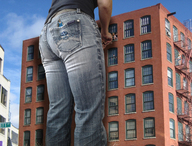 giantess collage butt buildings jeans window pocket sky behind_view kidnap pacmanri
