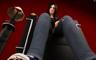 blood sitting shrunken_woman looking_down cruel sneakers point_of_view converse looking_at_tiny digital_render jamesmason0 amandatheforsaken amusement callie