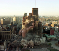 giantess collage pussy city butt destruction rampage buildings dark_skin tolik looking_at_viewer giovanni rooftop