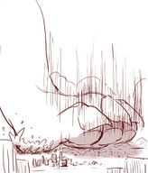 drawing feet destruction claws foot_crush clouds debris mega_furry