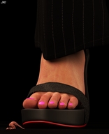 collage feet toes high_heels worship shrunken_man pedicure submission nude_man digital_render black_background jamesmason0