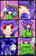 drawing vore color tongue mouth saliva purple_hair red_eyes unaware mouse_girl mspaintgts lilli john